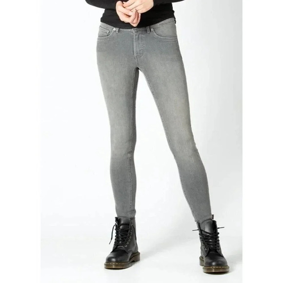 DU/ER | WOMEN'S SKINNY JEANS IN GRAY WASH - Picture 1 of 16
